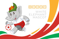 White Elephant Mascot Illustration
