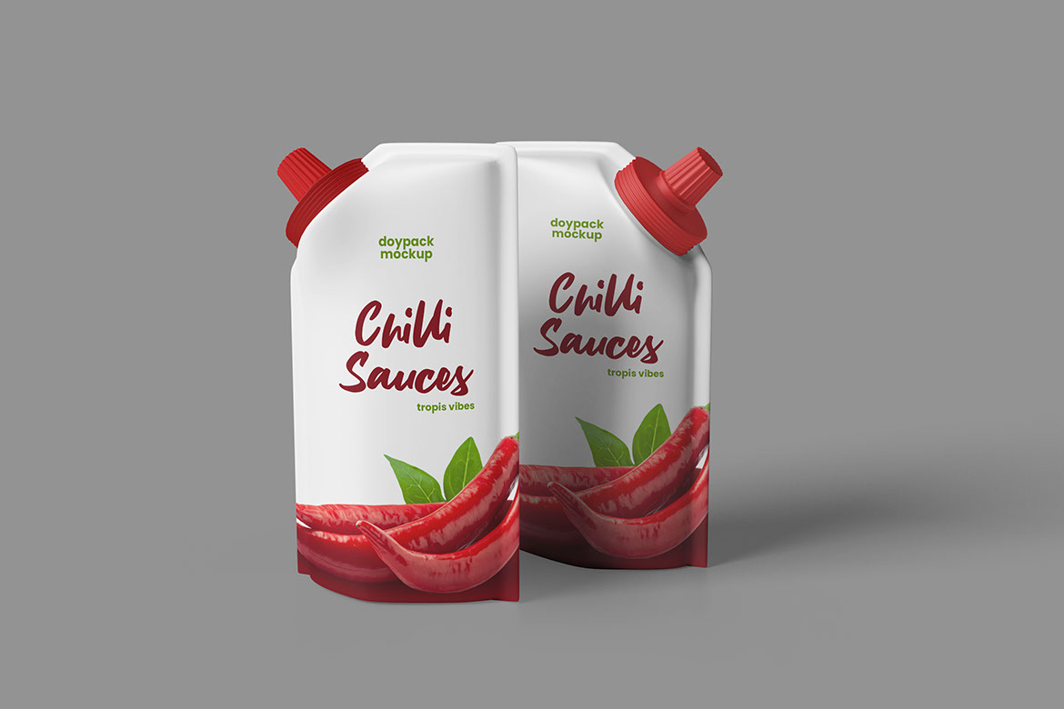 Stand Up Spouted Pouch Packaging Mockup rendition image