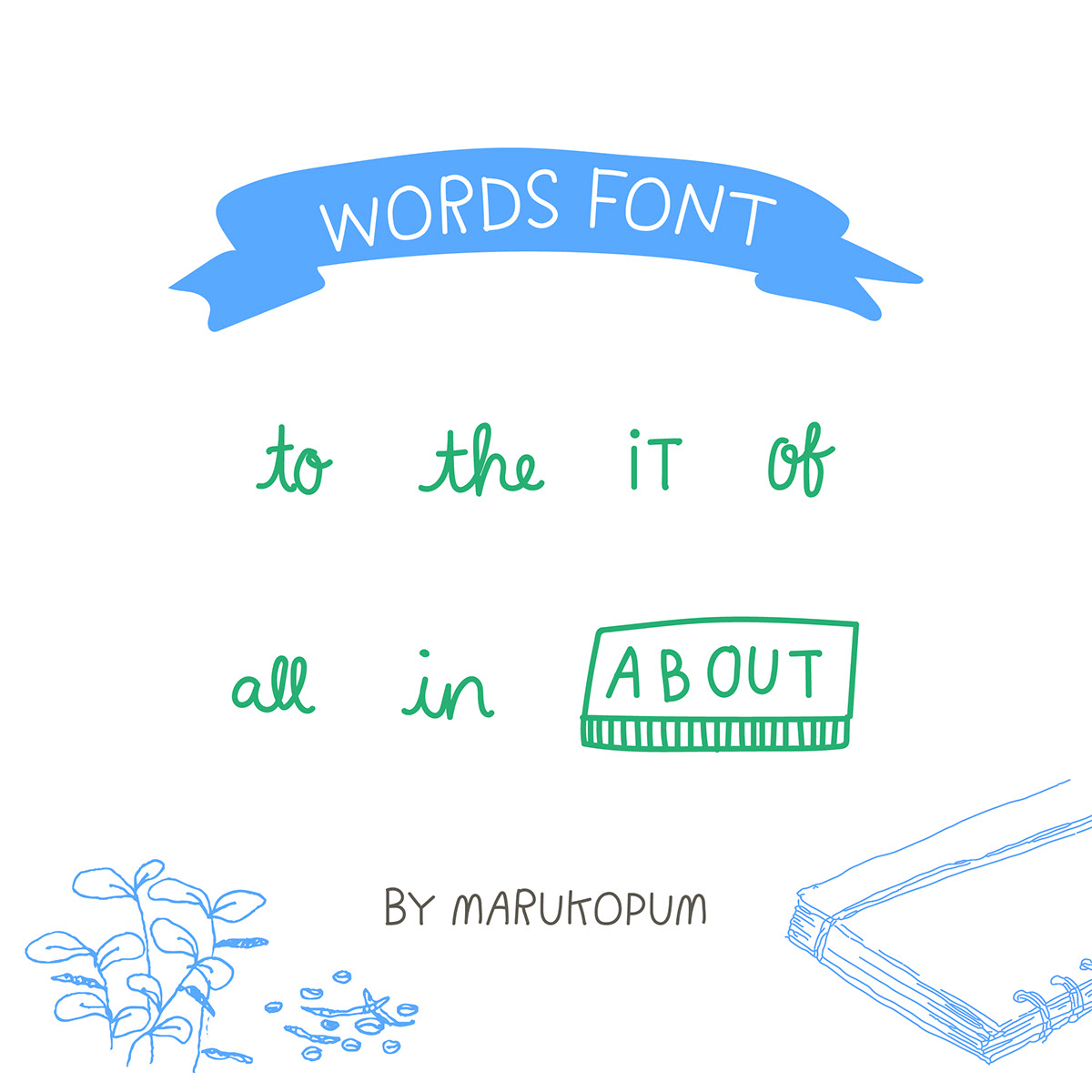 Everyday Script Handwriting font rendition image