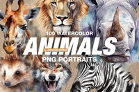 100 Watercolor Animal Portraits