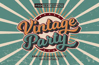 PSD Text Effect Vintage Party