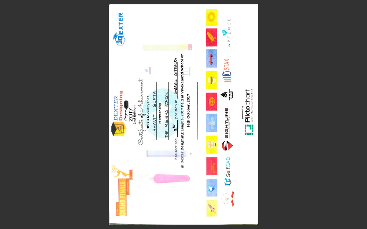 Certifications from Coursera and 3d printing and Designing on Behance ...