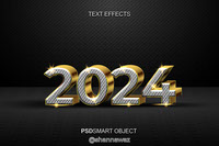 Luxury gold text effect psd