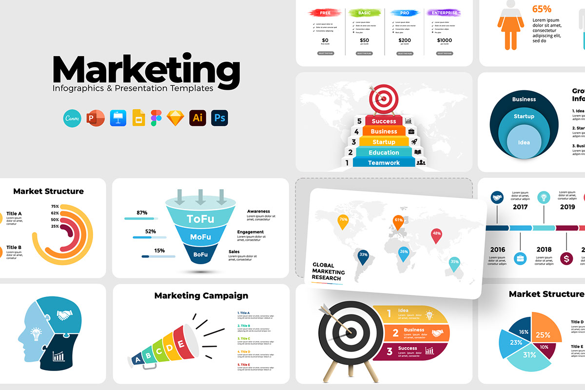 Marketing - Infographics Pack rendition image
