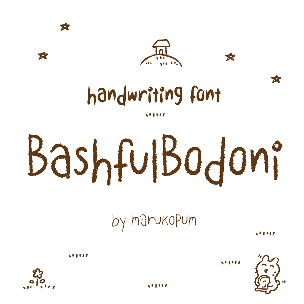 BashfulBodoni font rendition image