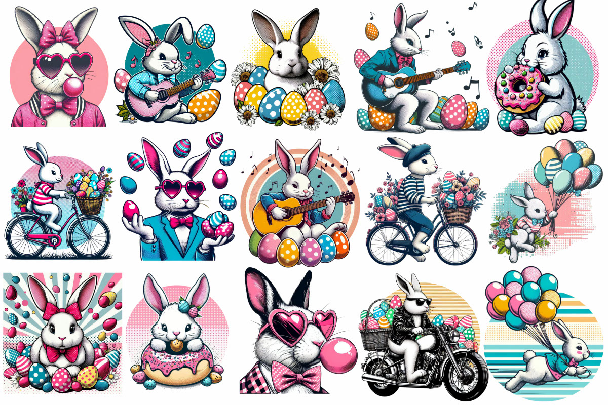 Pop Art Easter Bunny Bundle rendition image