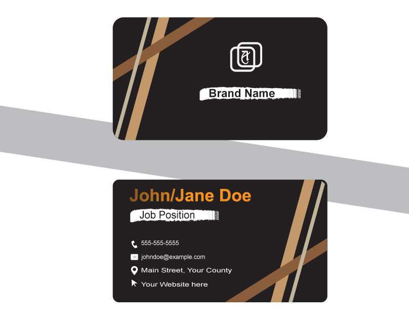 Creative and Clean Double-sided Business Card Template rendition image