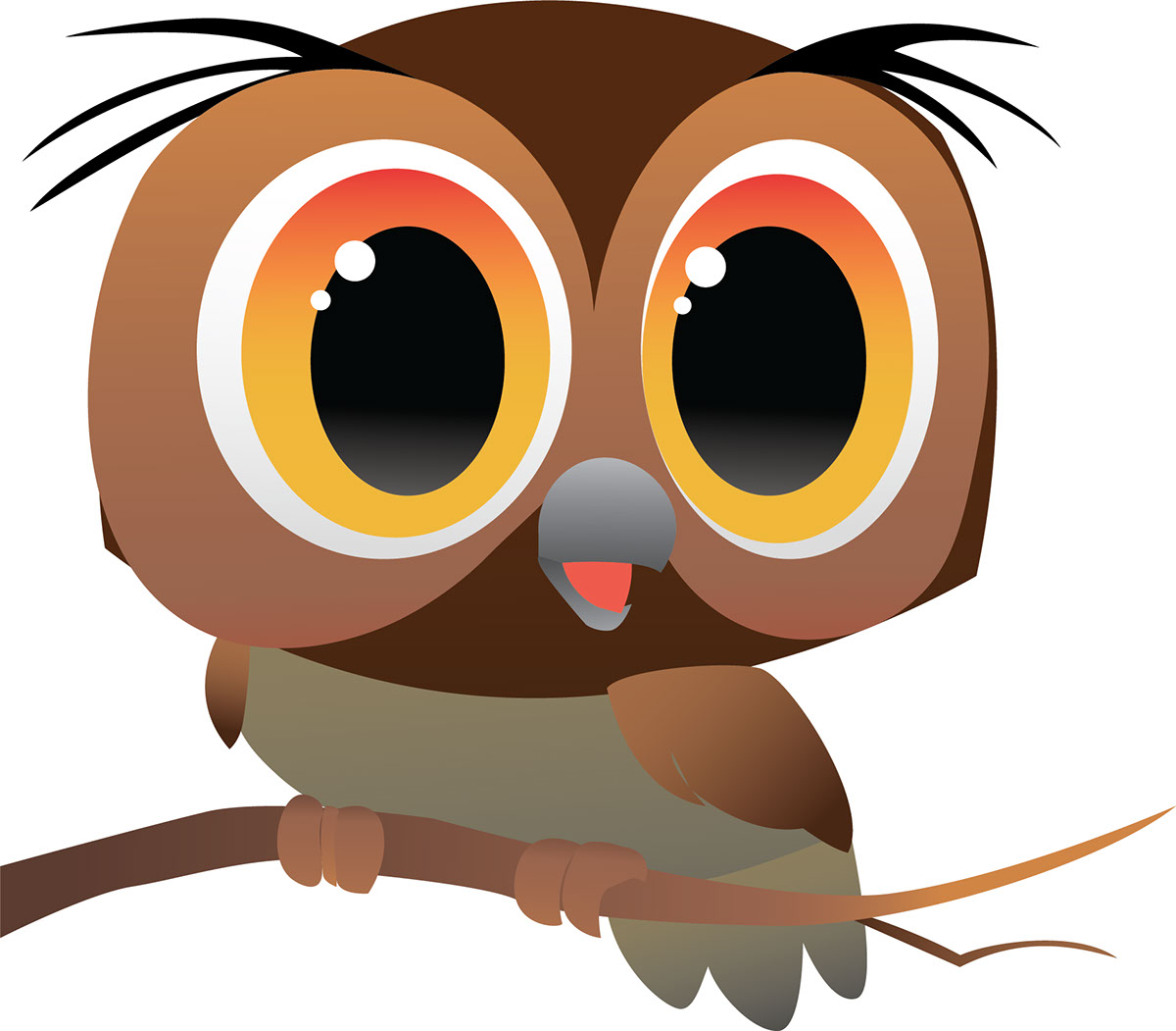 Owl Illustration rendition image