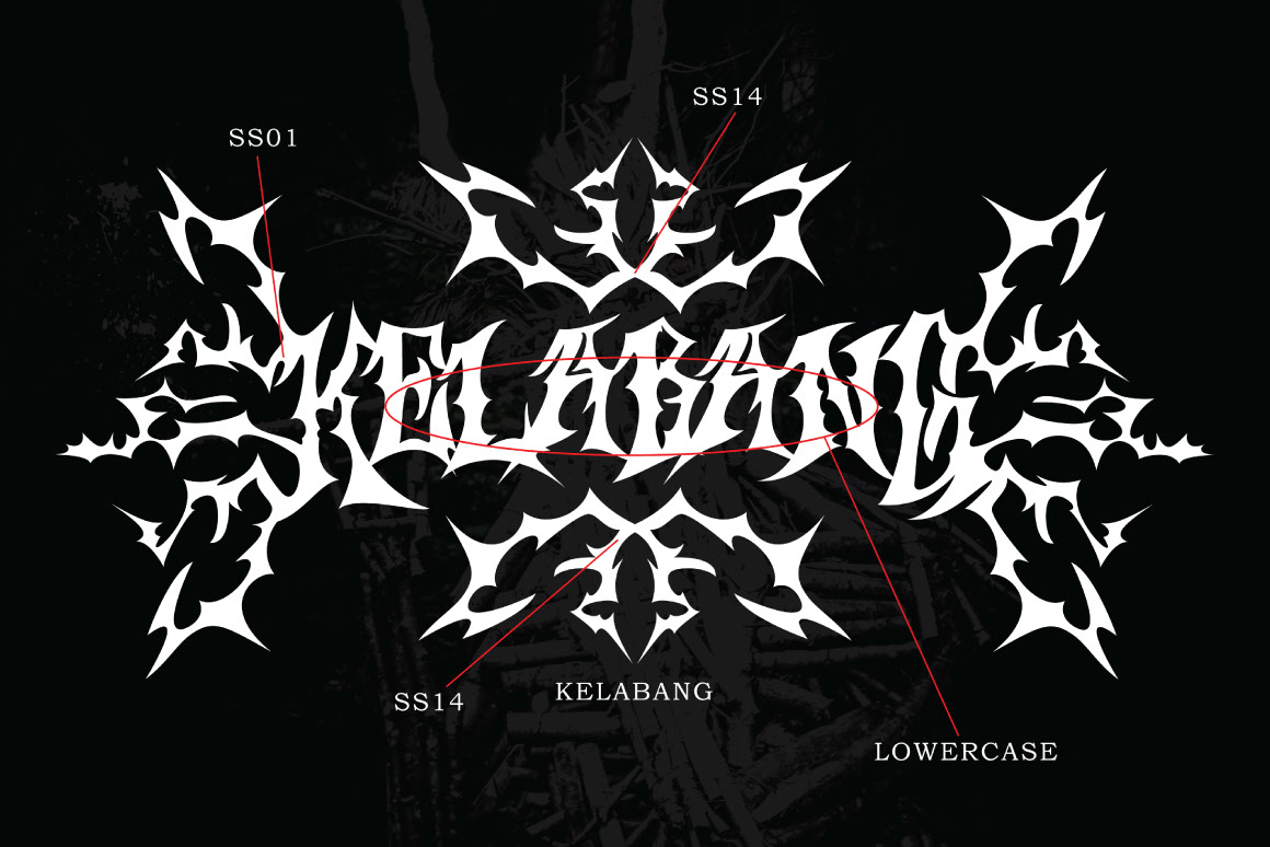 Morse Black Metal Font rendition image