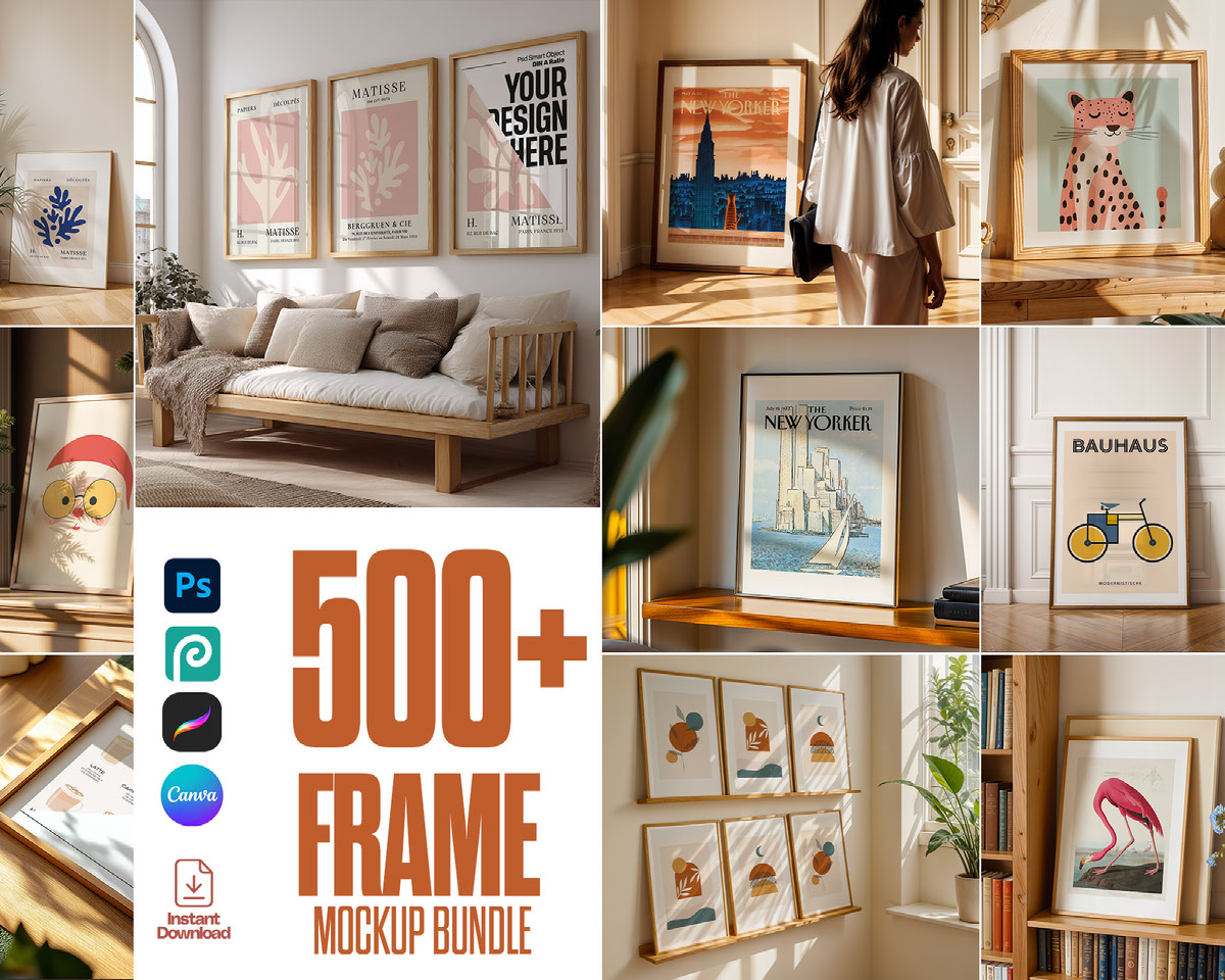 500 Wall Art Frame Mockup PSD Bundle on Behance :: Behance