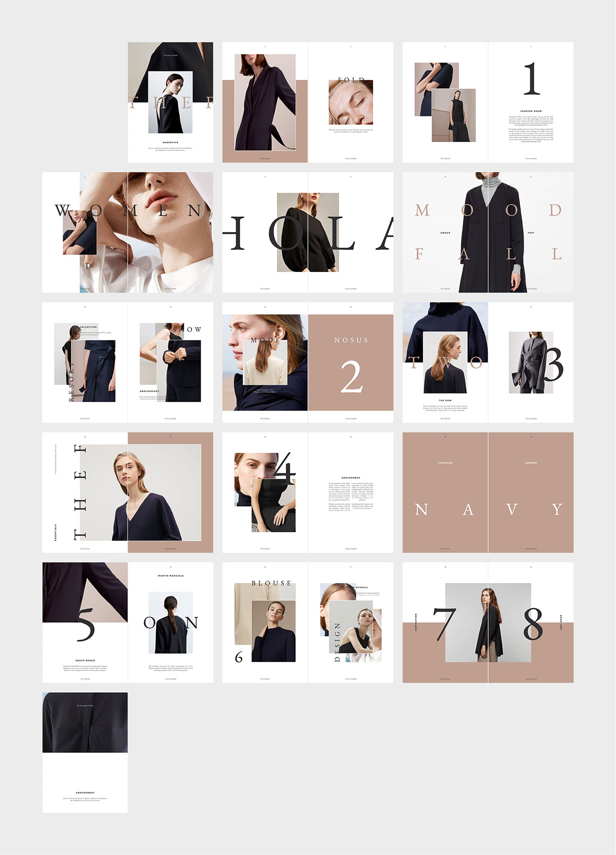 THEF Editorial Lookbook InDesign Canva Template rendition image