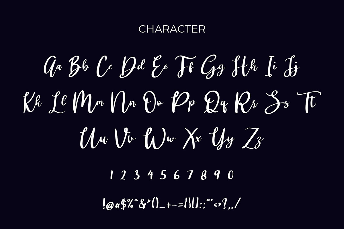 Sullviya Modern Script Font rendition image