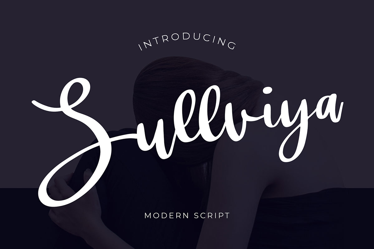 Sullviya Modern Script Font rendition image