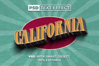 PSD Text Effect California Wave Vintage