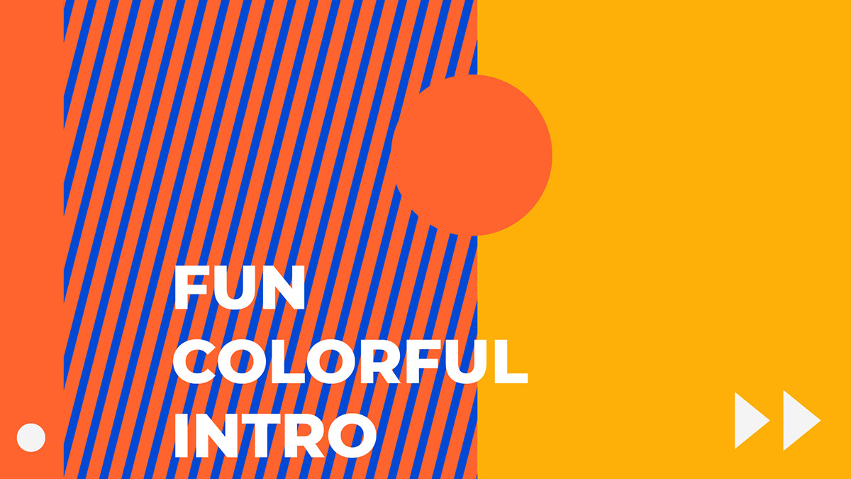 Colorful intro templates with geometrical shapes and bright colors rendition image