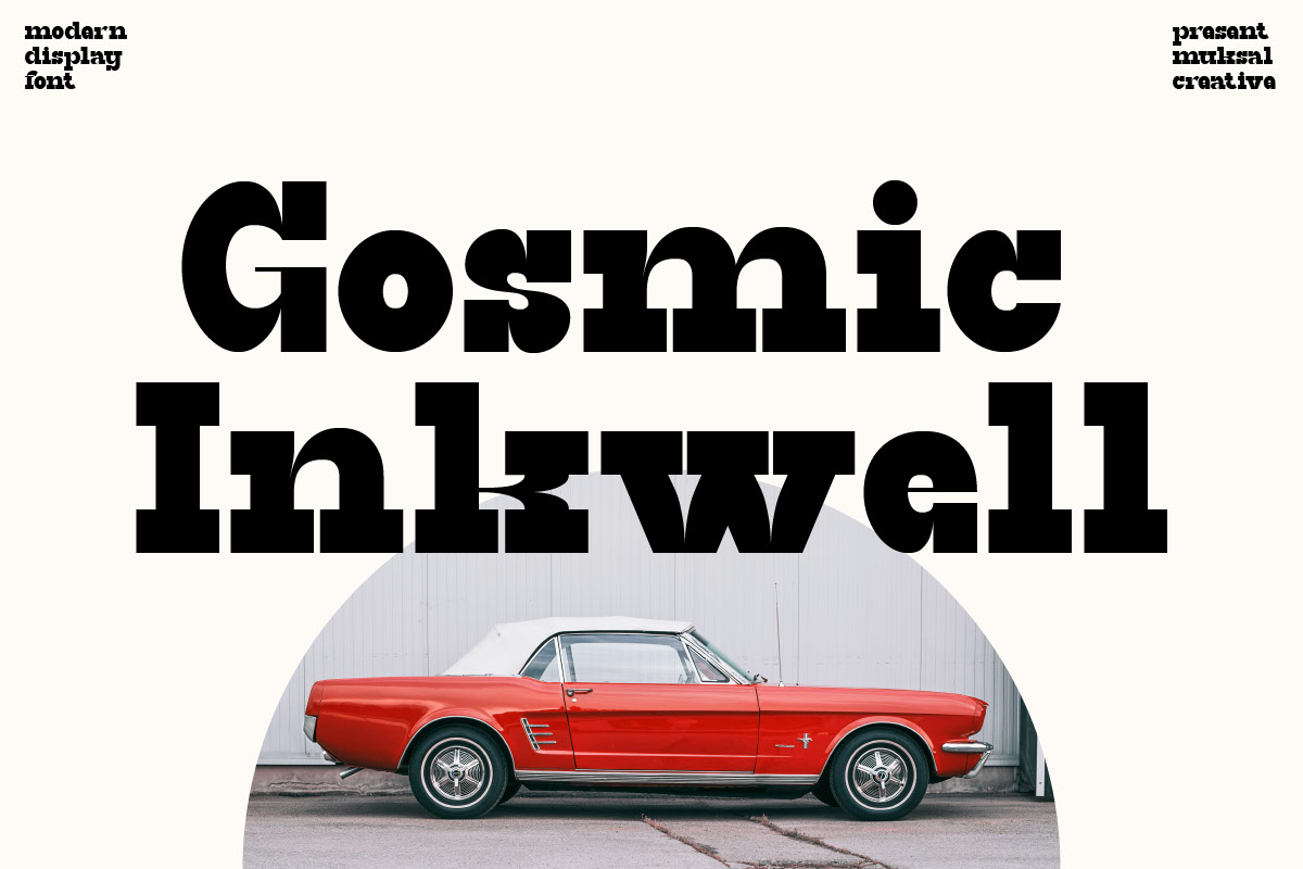 Gosmic Inkwel Display font rendition image