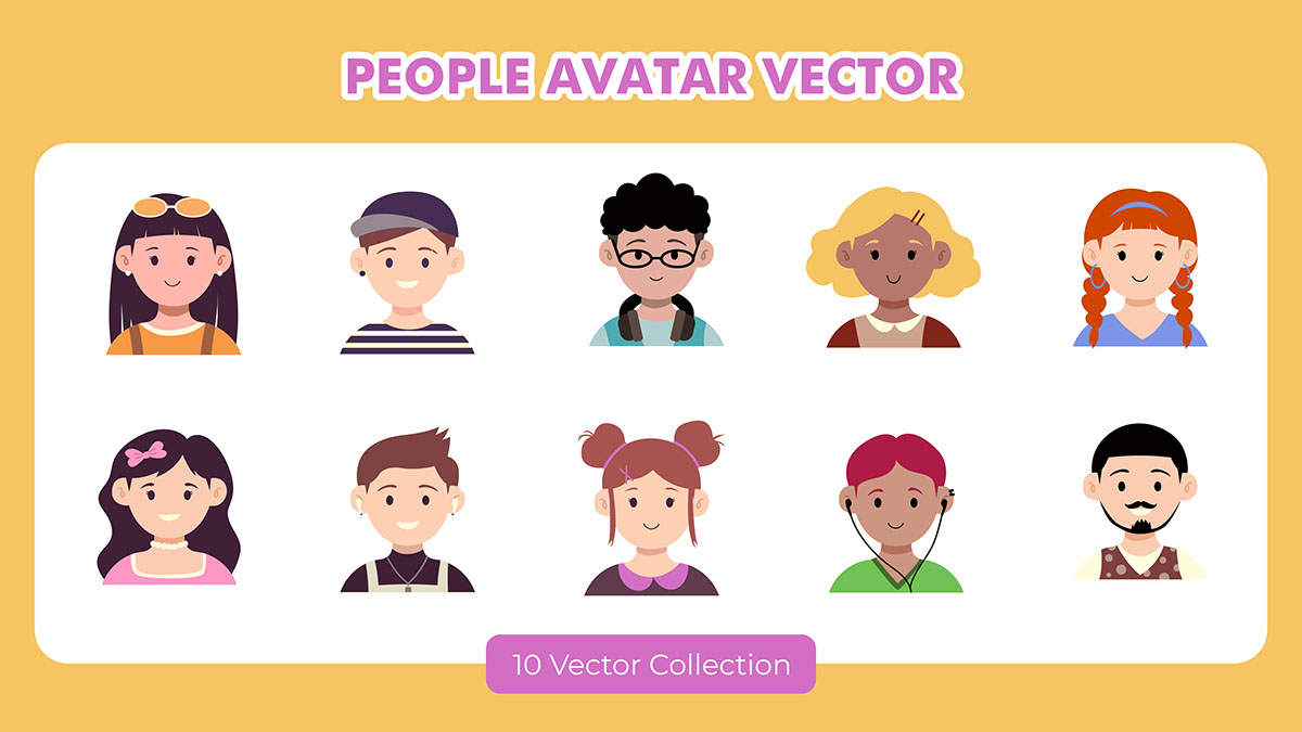 People Avatar Vector Set rendition image