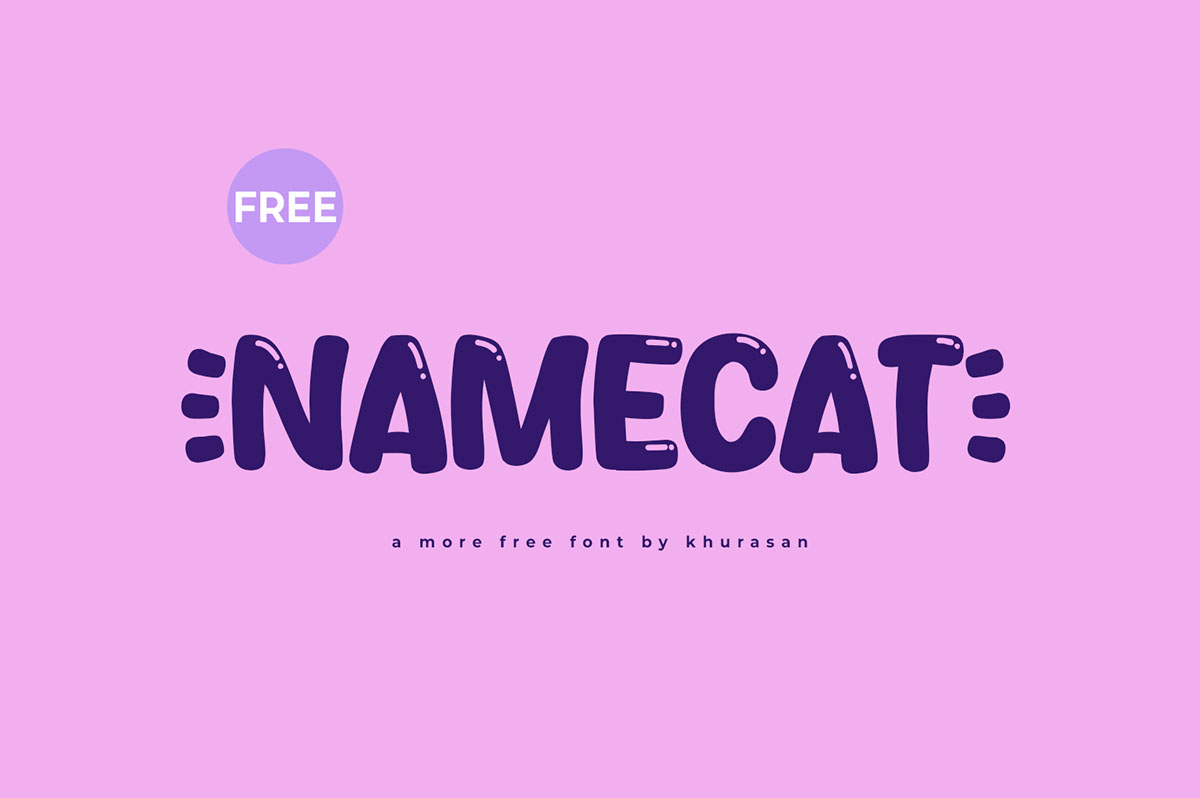 Namecat Font rendition image