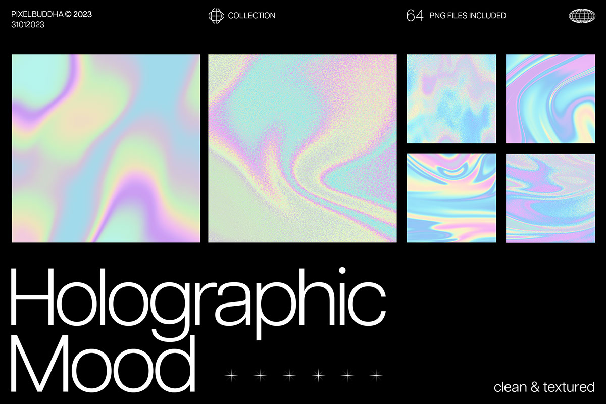 Holographic Mood Textures rendition image