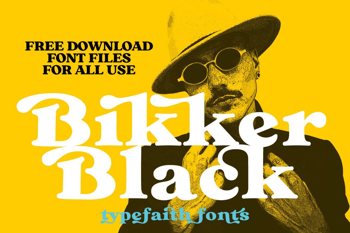 BikkerBlack font pack rendition image