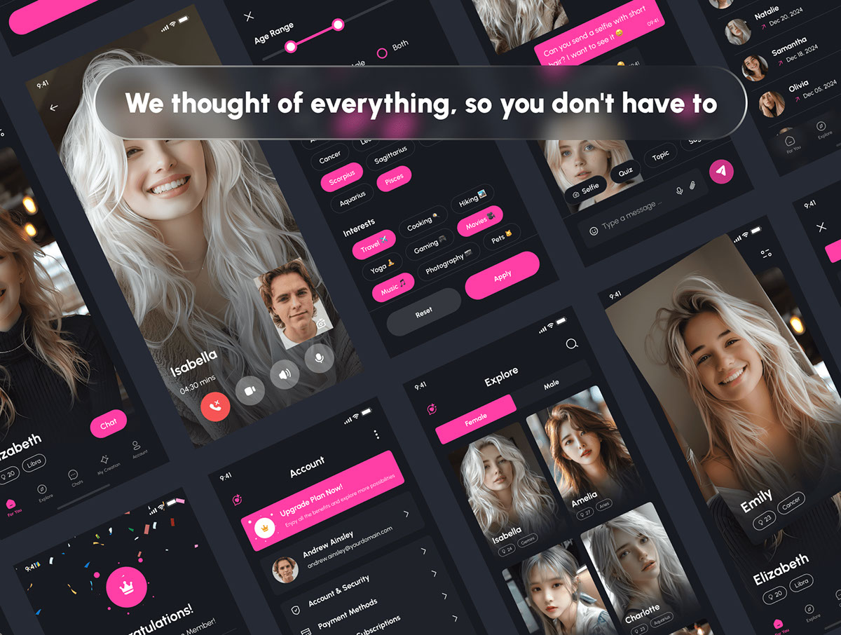 Lovify - AI Dating App UI Kit rendition image