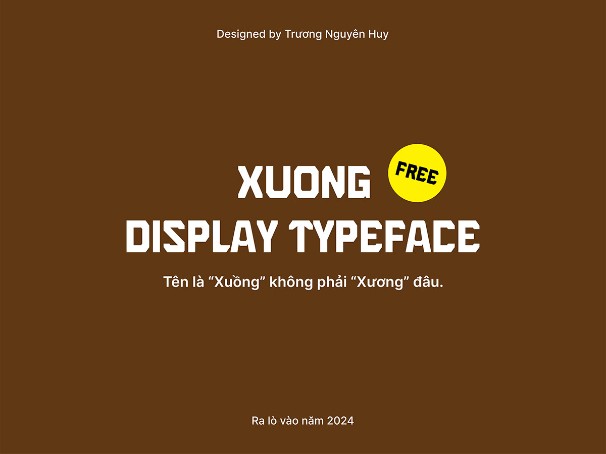 Xuong Display Typeface 2024 rendition image
