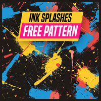 Colorful Ink Splashes Seamless Pattern