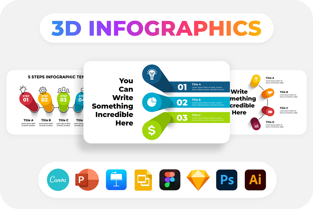 3D Infographics Pack rendition image