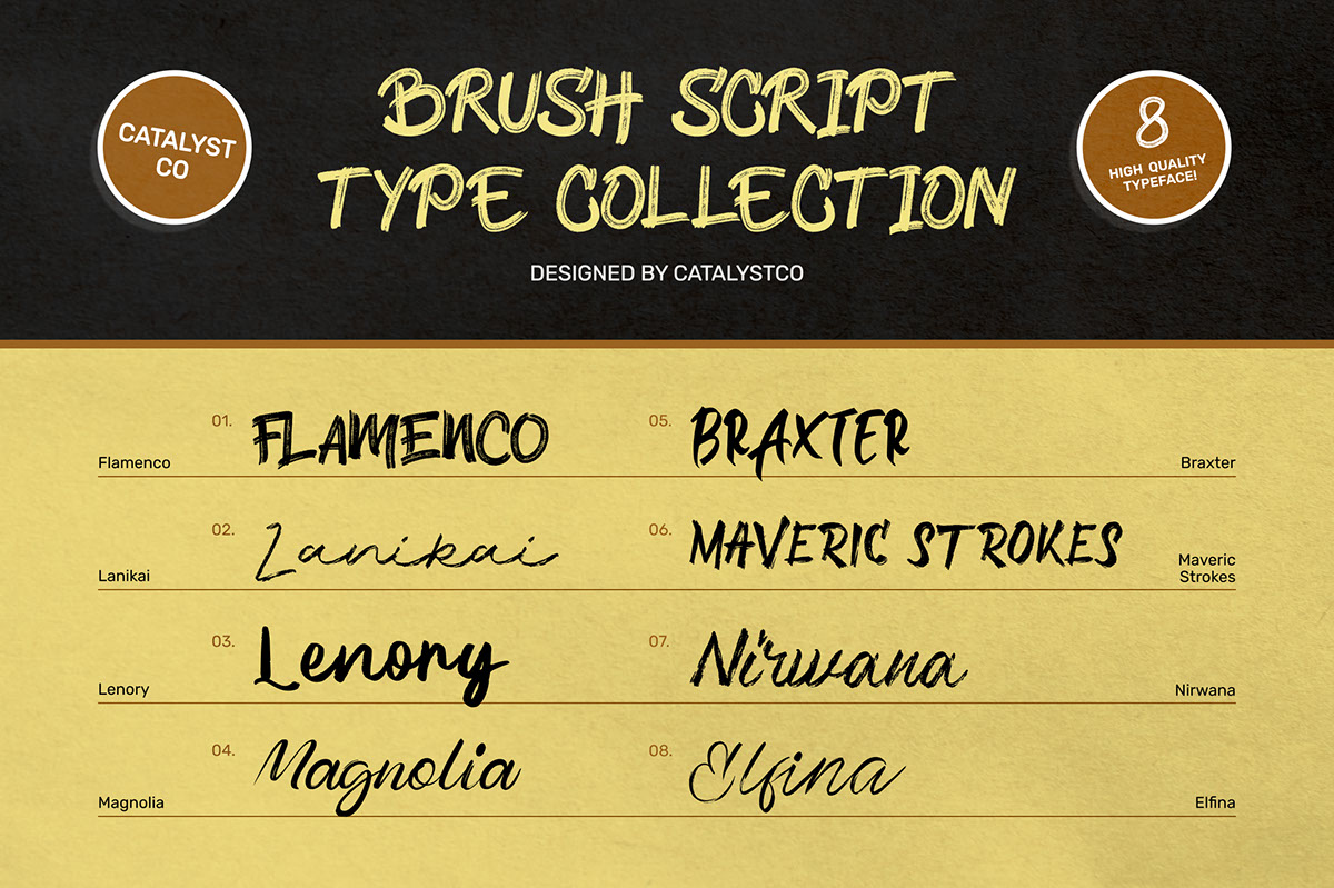 Brush Script font Bundle on Behance :: Behance
