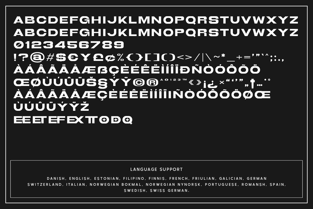 Bigerside - Expanded Sans Serif Font rendition image