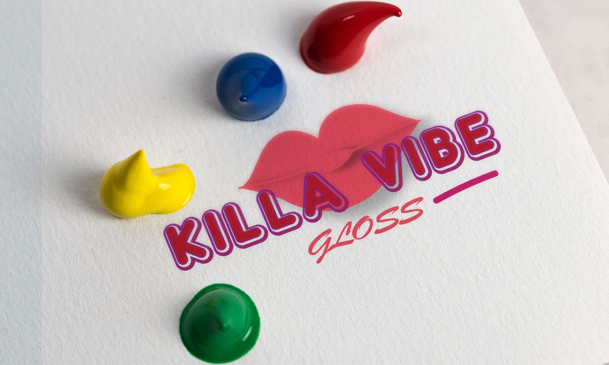 Lip gloss logo design rendition image