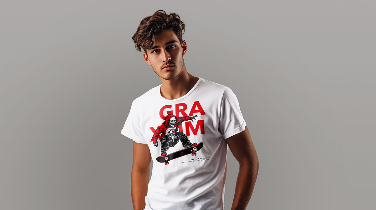 T-shirt Male Graxaim rendition image