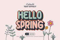 Text Effect Hello Spring