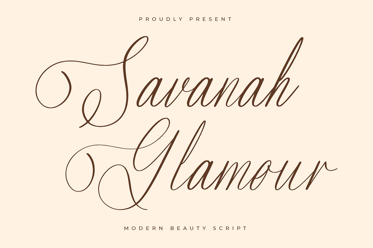 Savanah Glamour - Modern Beauty Script rendition image