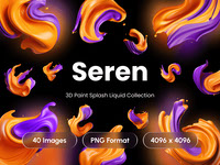 Seren - 3D Paint Splash Liquid Shapes Collection