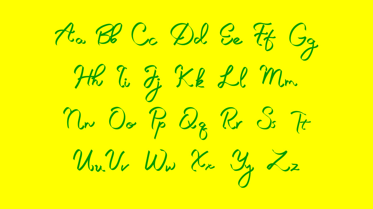 Happy Calligraphy Font rendition image