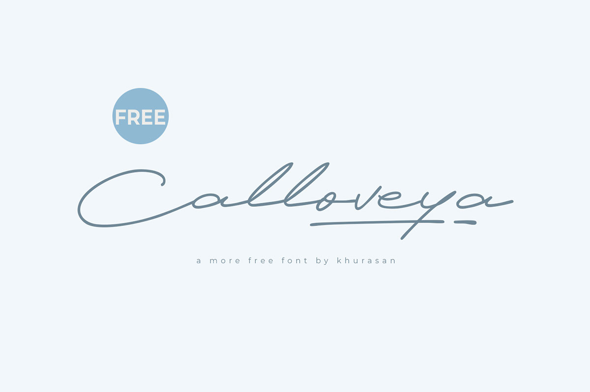 Calloveya Font free for commercial use rendition image