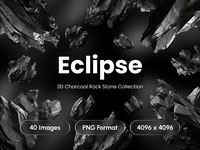Eclipse - 3D Charcoal Rock Stone Collection