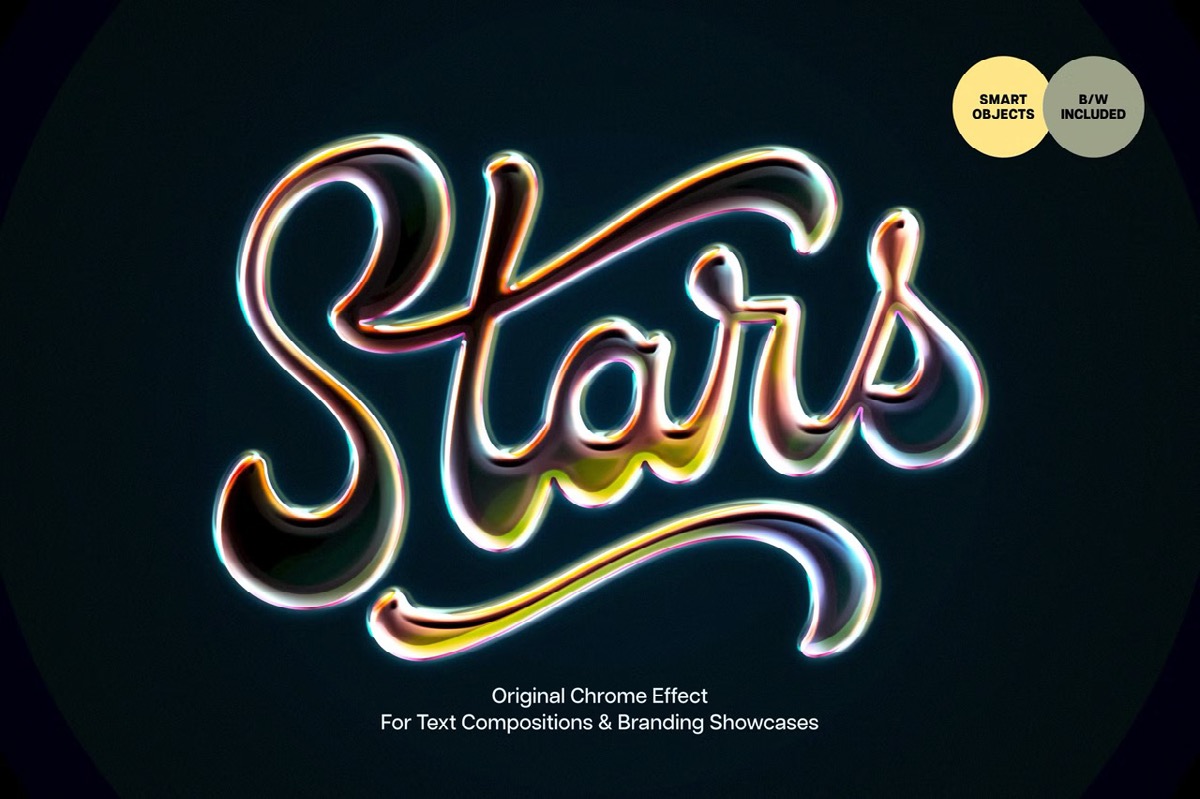Original Chrome Style Text Effect on Behance :: Behance