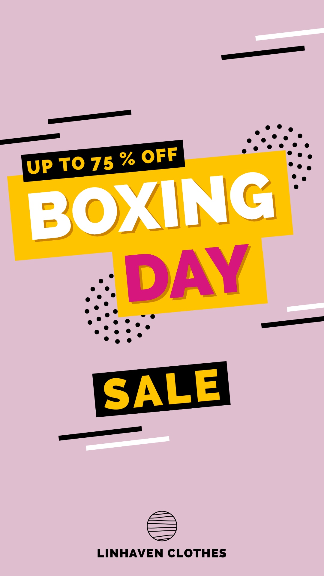BOXING BOXING DAY SALE UP TO 75 % OFF LINHAVEN CLOTHES