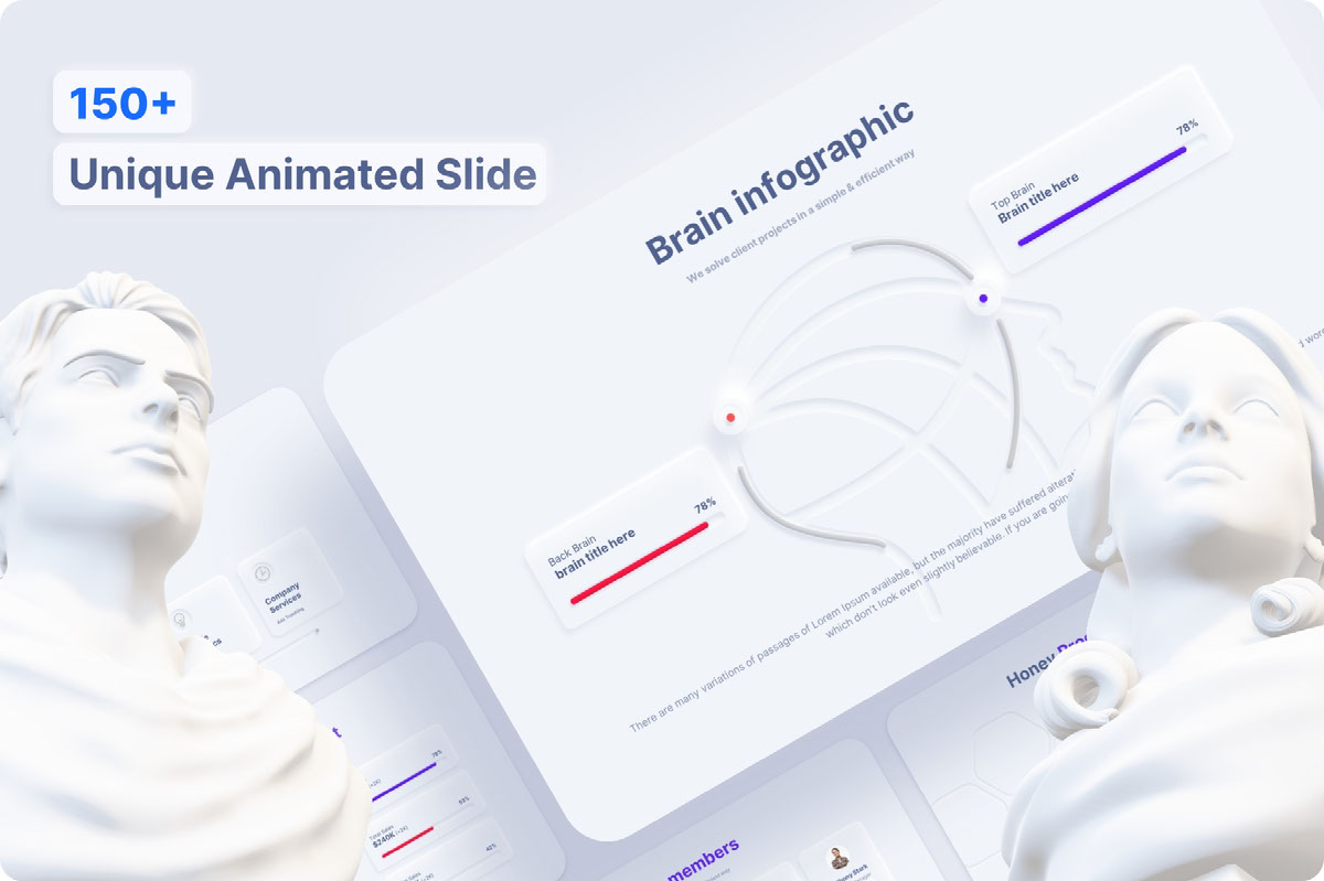 Neumorph Keynote Files rendition image