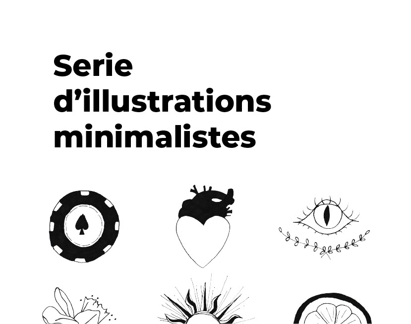 TARTELETTE DESIGN - Serie illustrations minimalistes rendition image