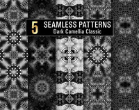 Dark Camellia Classic - 5 Seamless Patterns Pack