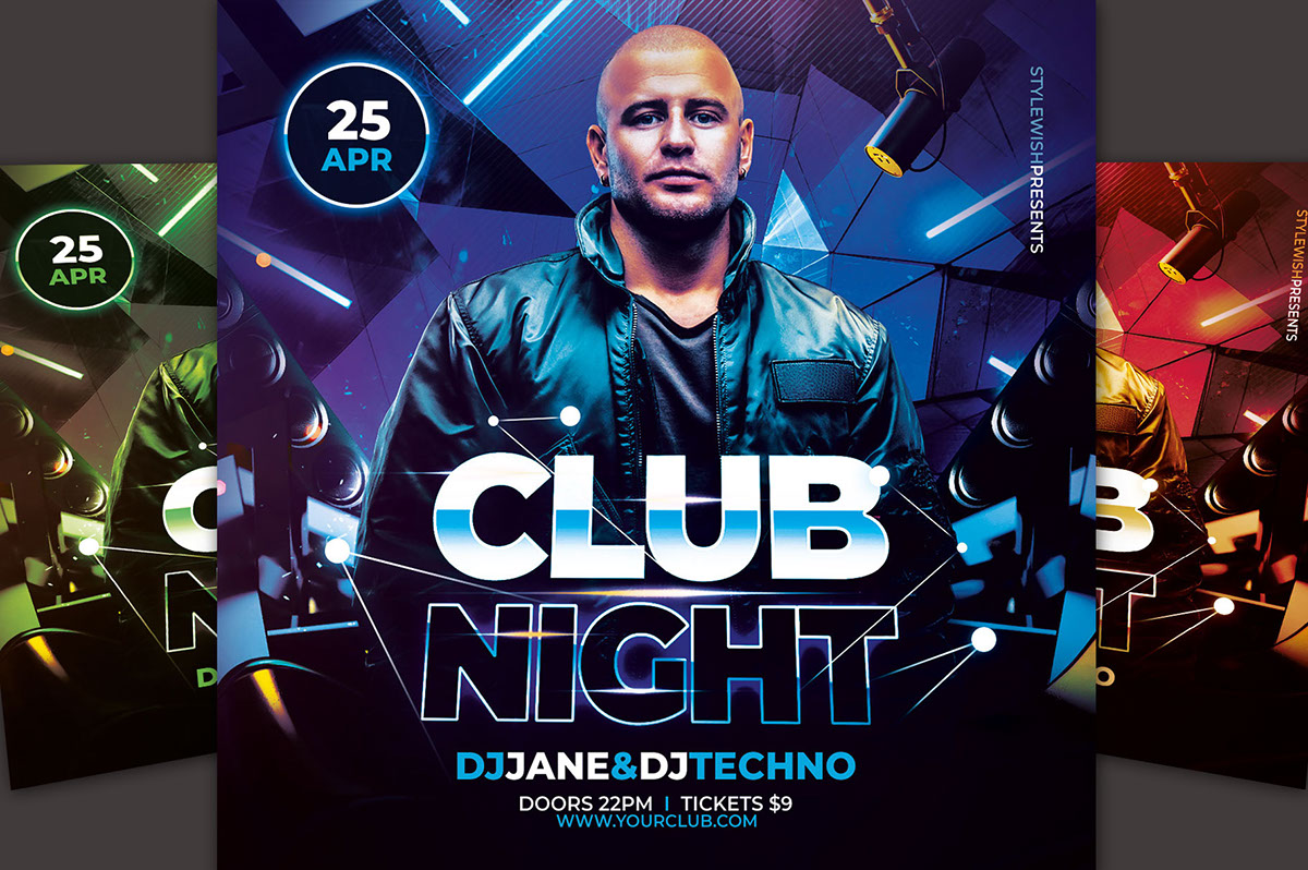 Club Night Flyer rendition image