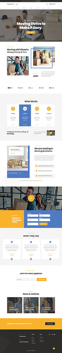 Moving and Storage Business Website