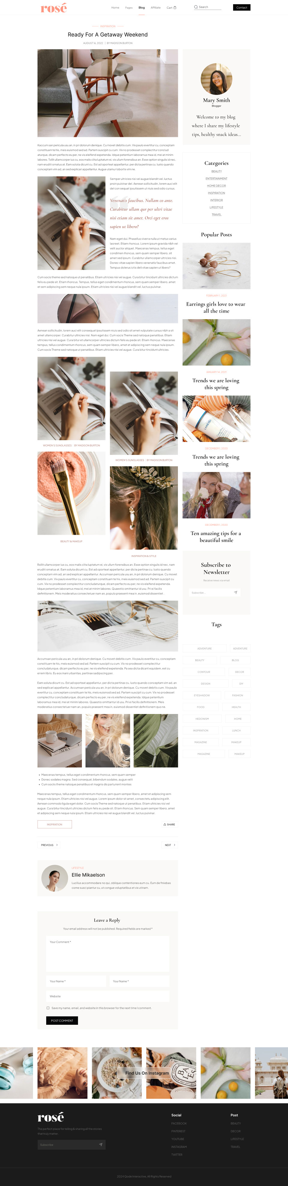Blog Page Template Website UI Design on Behance :: Behance
