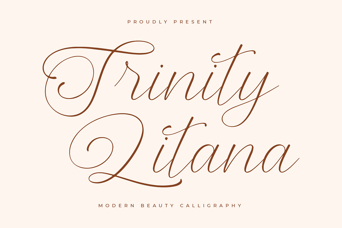 Trinity Litana - Modern Beauty Calligraphy rendition image