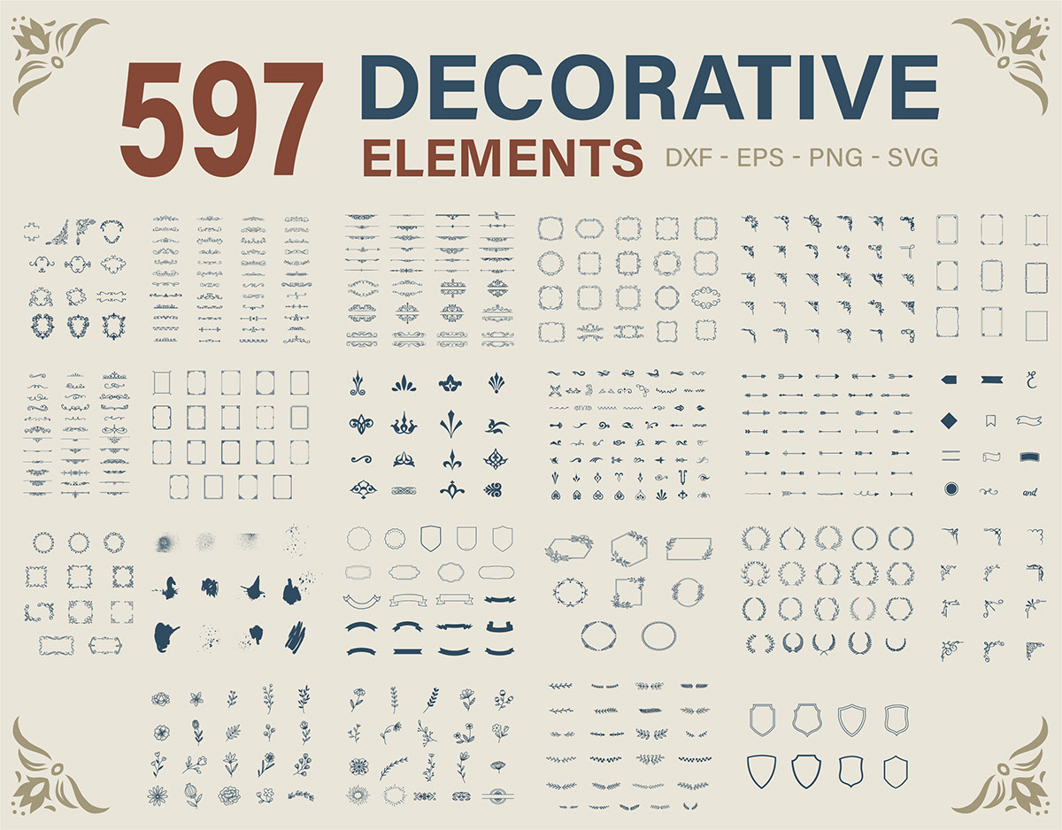 Decorative Elements Pack on Behance :: Behance