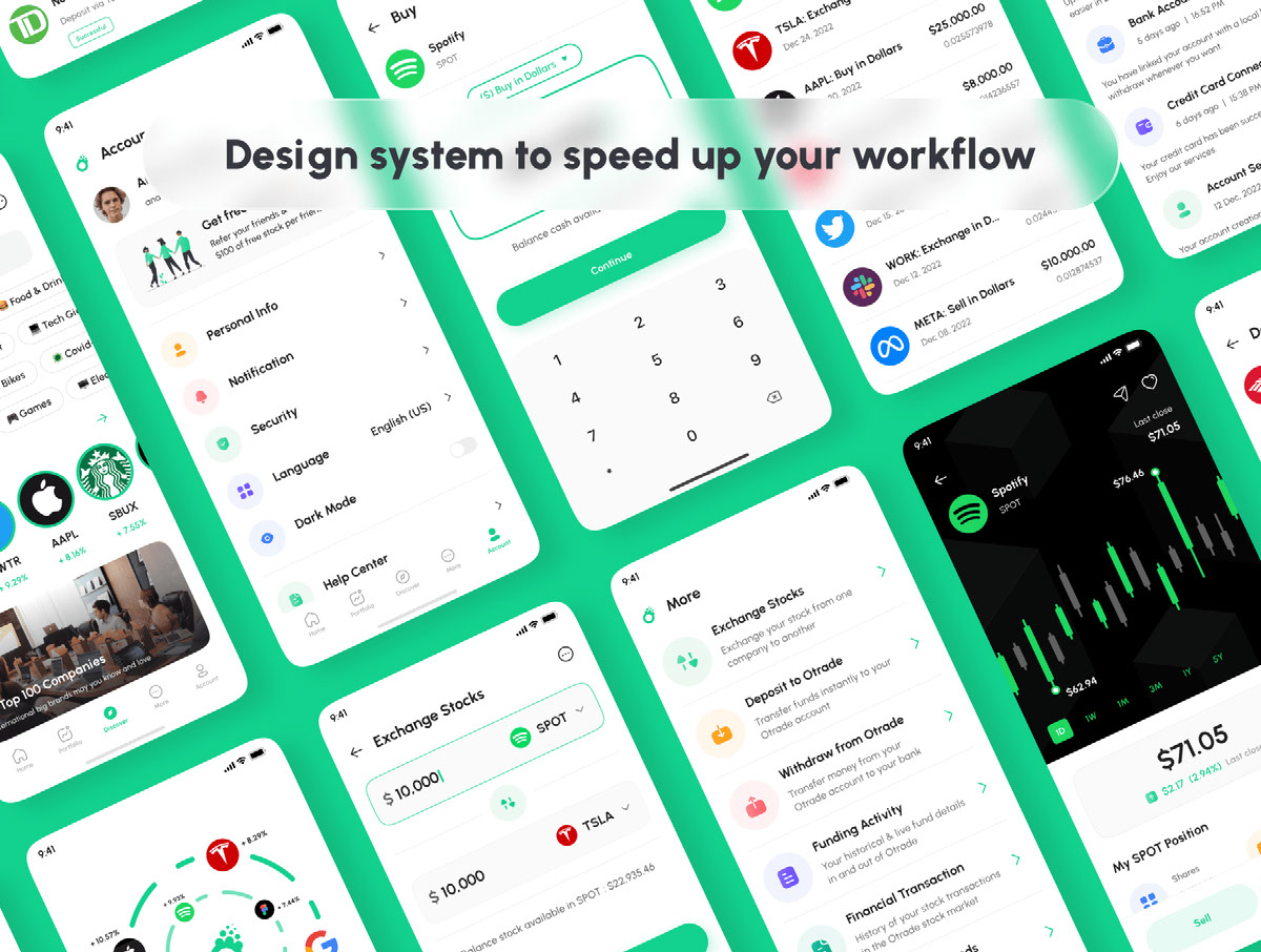 Otrade - Stock Trading - Stock Market App UI Kit on Behance :: Behance