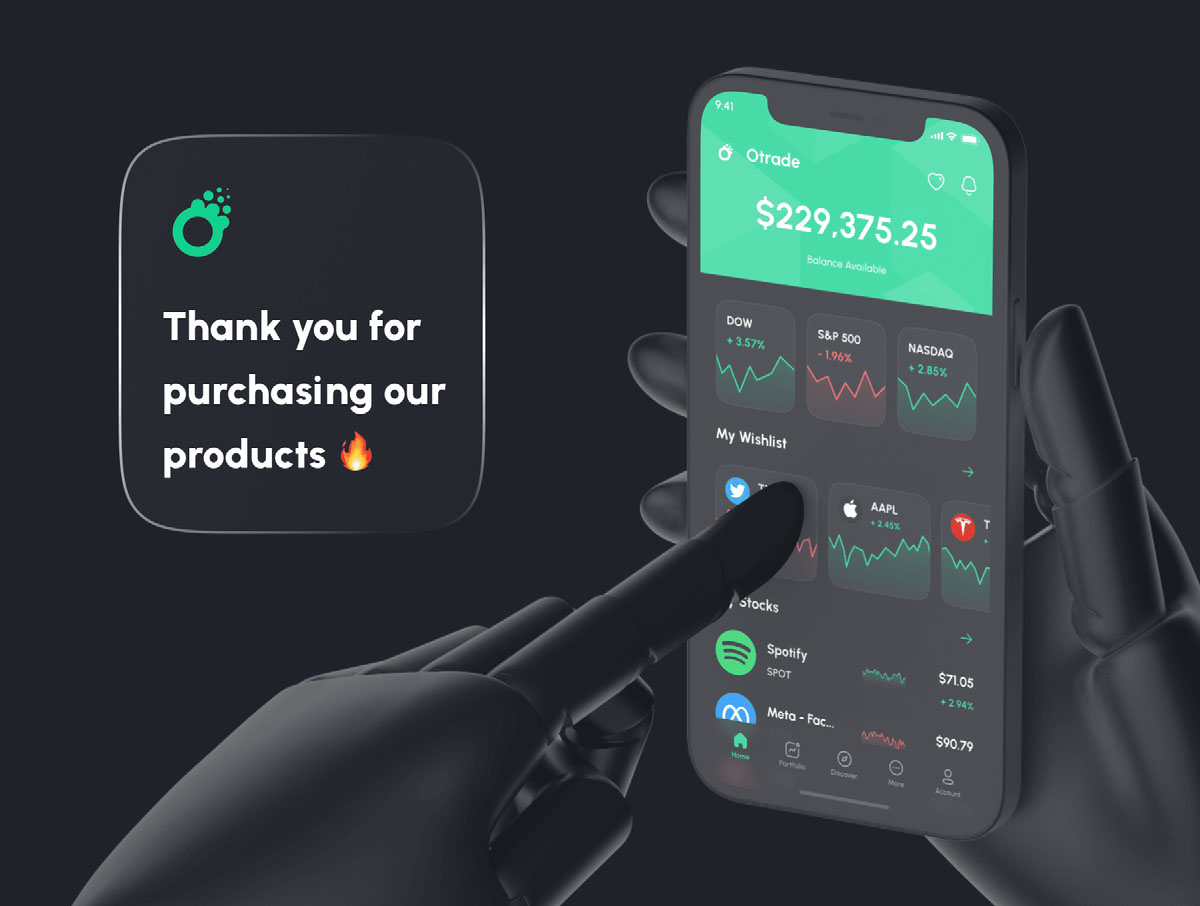 Otrade - Stock Trading - Stock Market App UI Kit on Behance :: Behance